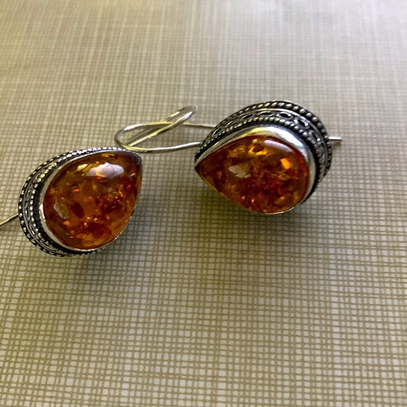 New Beautiful classy stylish  Honey Amber Earrings - Picture 7 of 11